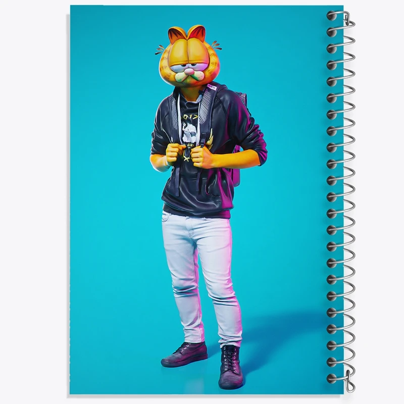 دفتر شطرنجی 50 برگ خندالو مدل گارفیلد (Garfield) کد F178