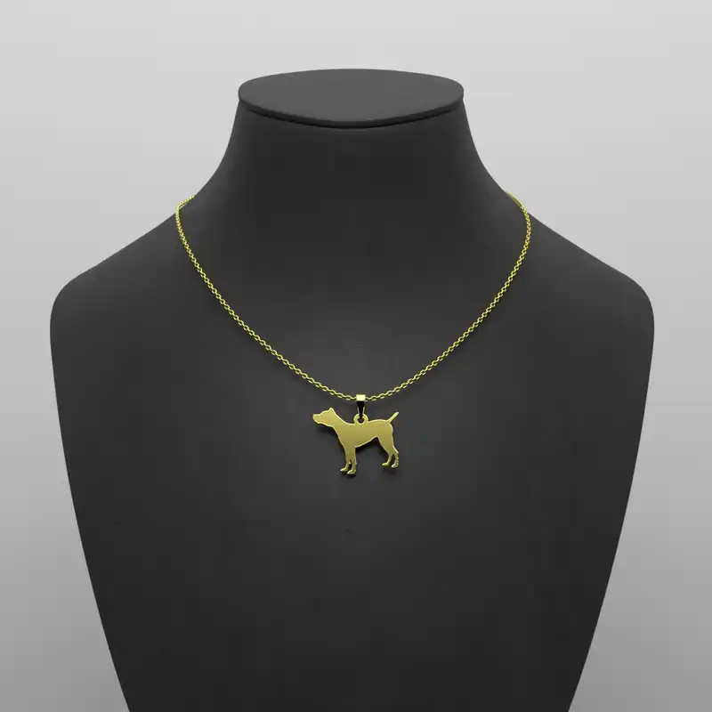 گردنبند طلا 18 عیار زنانه مدوپد مدل سگ کد J3-1-1191