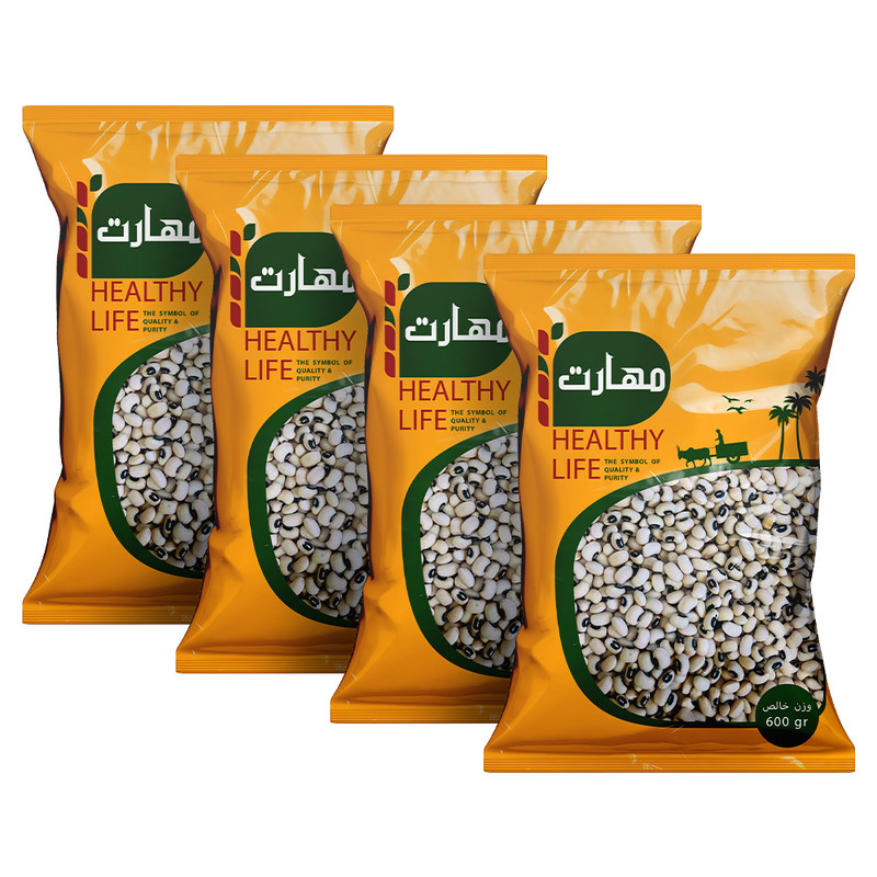 لوبیا چشم بلبلی مهارت - 600 گرم بسته 4 عددی