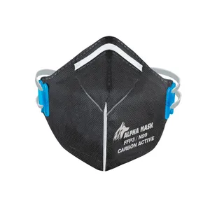 ماسک تنفسی آلفا مدل بدون سوپاپ کربن اکتیو کد FFP3