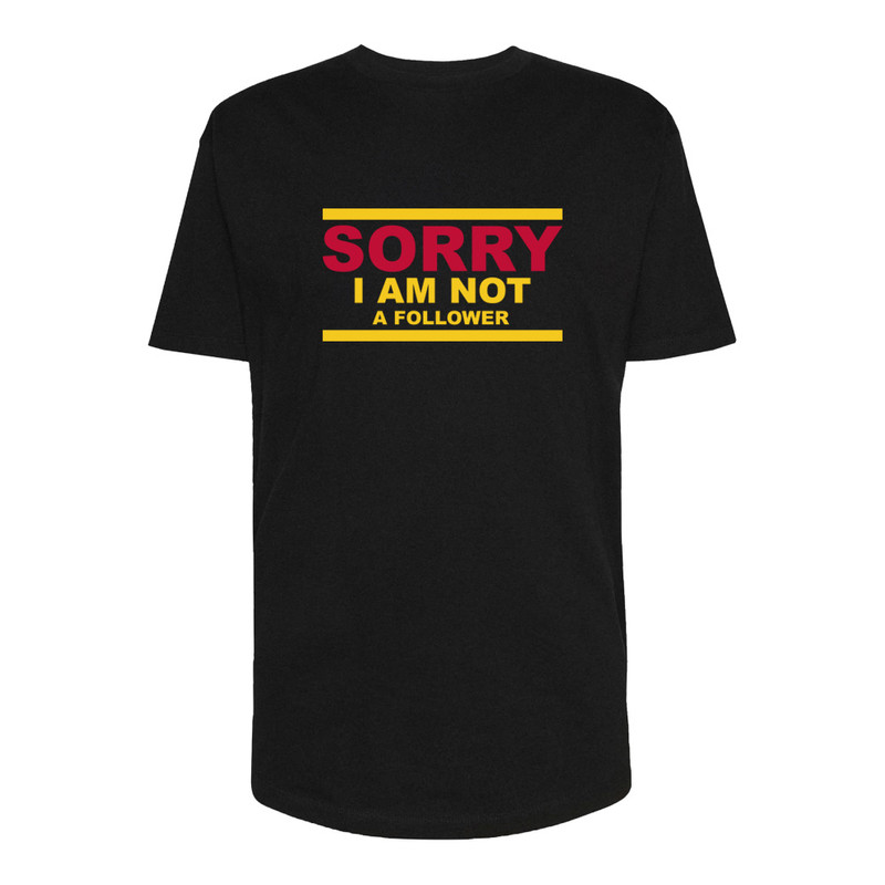 تی شرت لانگ مردانه مدل Text کد Sh112 رنگ مشکی