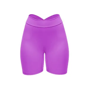 شلوارک ورزشی زنانه مدل پشت چین دار هفتی کد 2433-PU