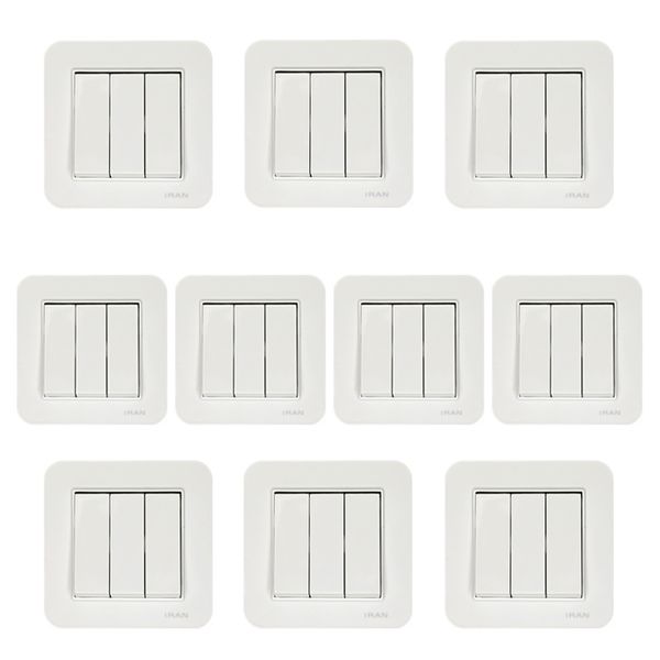 کلید سه پل ایران الکتریک مدل ارس بسته 10 عددی کلید سه پل ایران الکتریک مدل ارس بسته 10 عددی