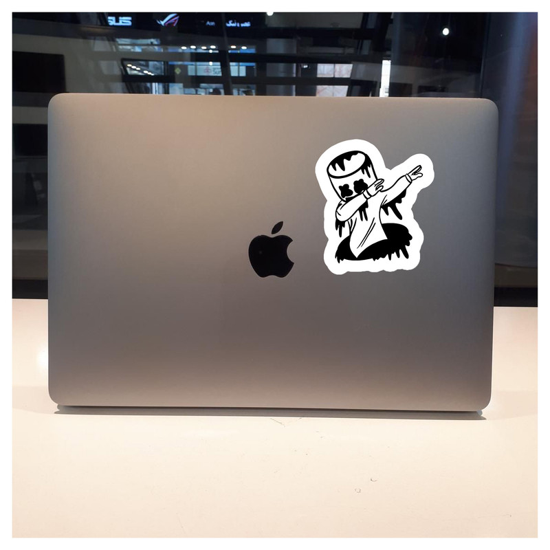 استیکر لپتاپ مدل مارشمالو کد 1836