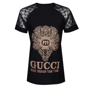 بلوز آستین کوتاه زنانه مدل گیپور دار