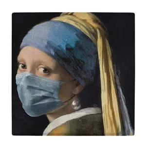 کاشی طرح دختری با گوشواره مروارید مدل لوحی BDT181