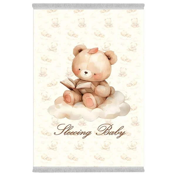 فرش پارچه‌ای دفه مدل فرشینه هازان مخمل طرح فانتزی کد 3342