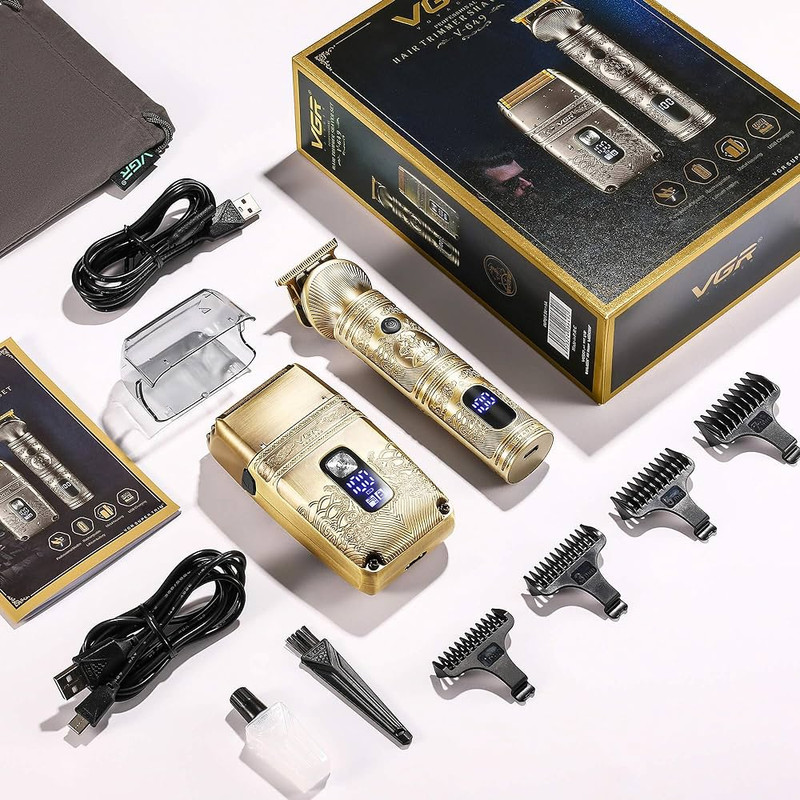 خرید و قیمت ست ماشین اصلاح موی صورت و بدن وی جی ار مدل V-649