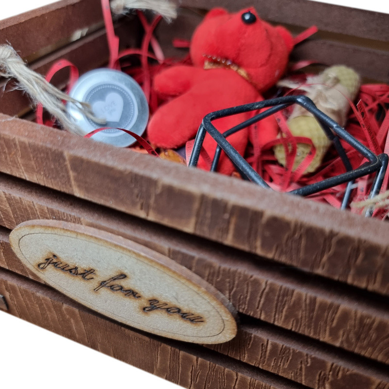 ست روز عشق مدل جعبه چوبی مجموعه 4 عددی