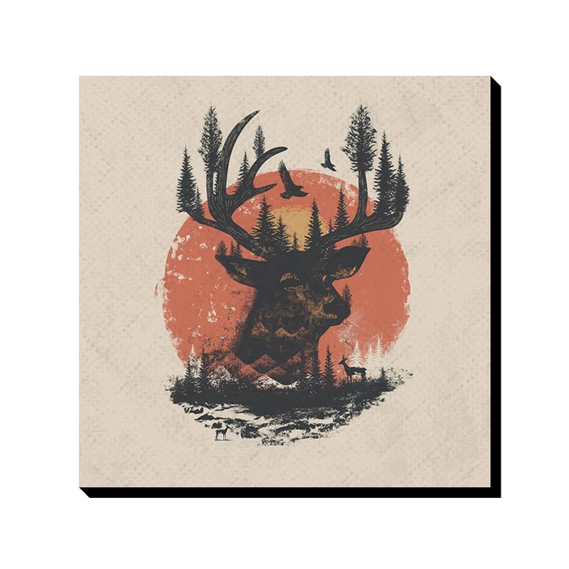 تابلو شاسی ترمه طراحان ایده مدل گوزن جنگلی کد cfp1047