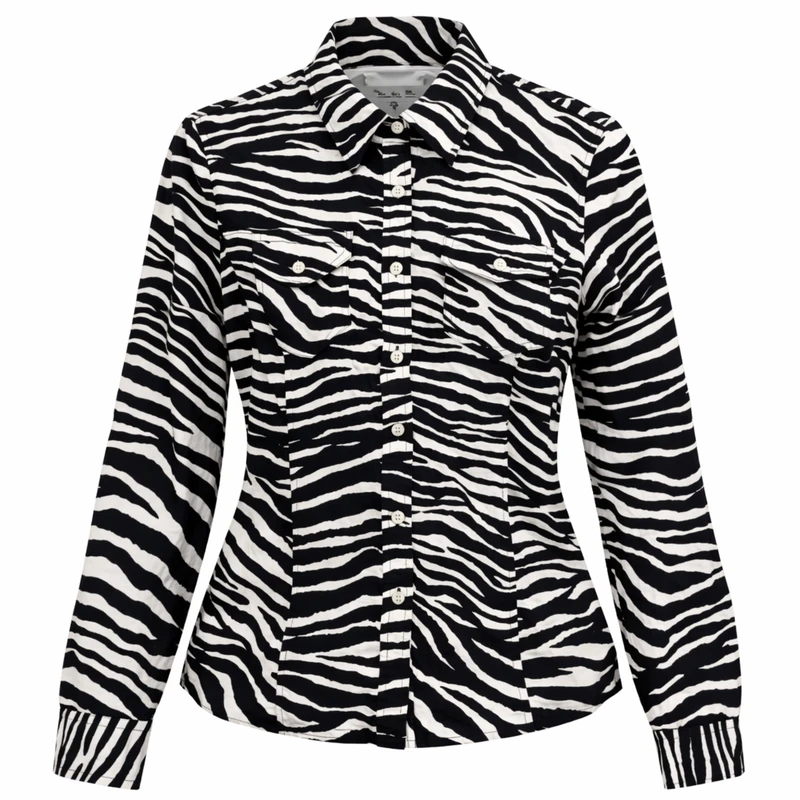 شومیز آستین بلند یقه برگردان زنانه مدل 2117