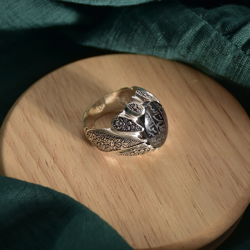 انگشتر نقره مردانه نقره جات لطفی مدل حدید کد ANMS03E05