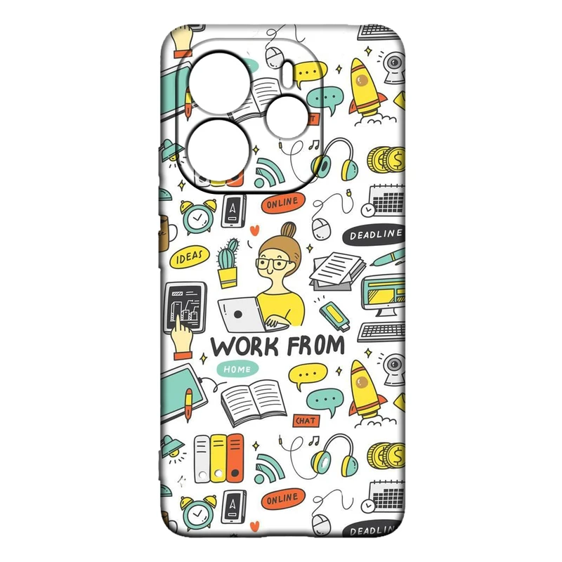 کاور طرح کارمند کد 34 مناسب برای گوشی موبایل شیائومی Redmi Note 14 4G