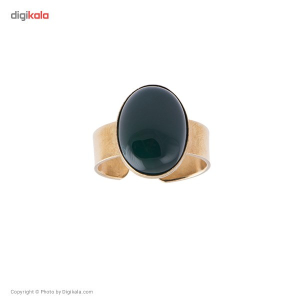 انگشتر ناردونه قاب دار برنج سبز کوچک