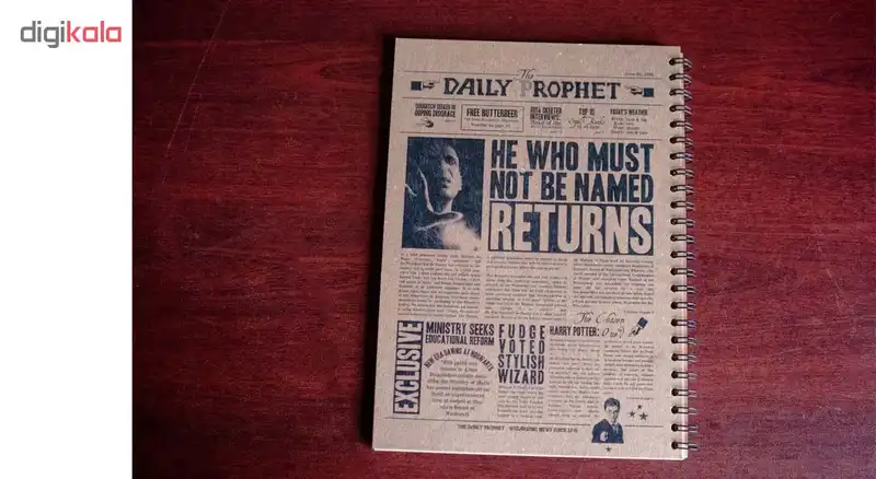 دفتر یادداشت بیگای استودیو مدل ولدمورت به همراه بوک مارک