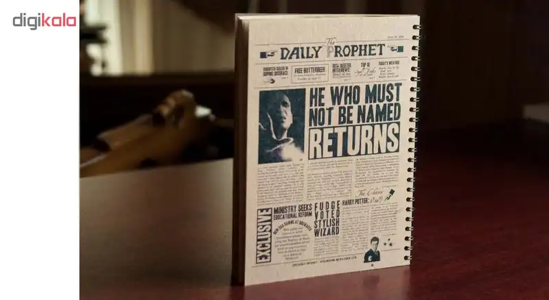 دفتر یادداشت بیگای استودیو مدل ولدمورت به همراه بوک مارک