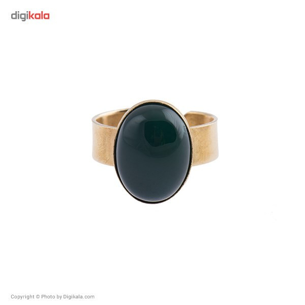 انگشتر ناردونه قاب دار برنج سبز کوچک