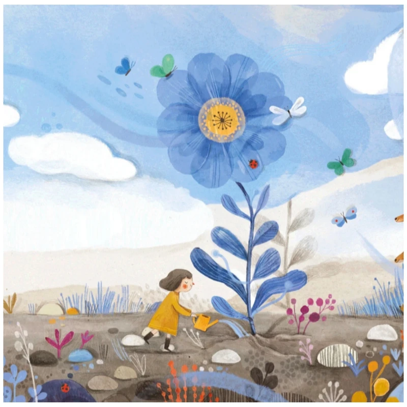 کاشی مدل دختر باغبان