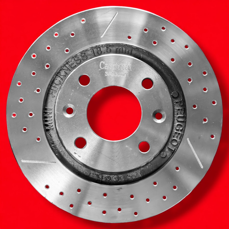 دیسک چرخ جلو کاردینال مدل سوراخ دار مناسب برای پژو پارس بسته ۲ عددی