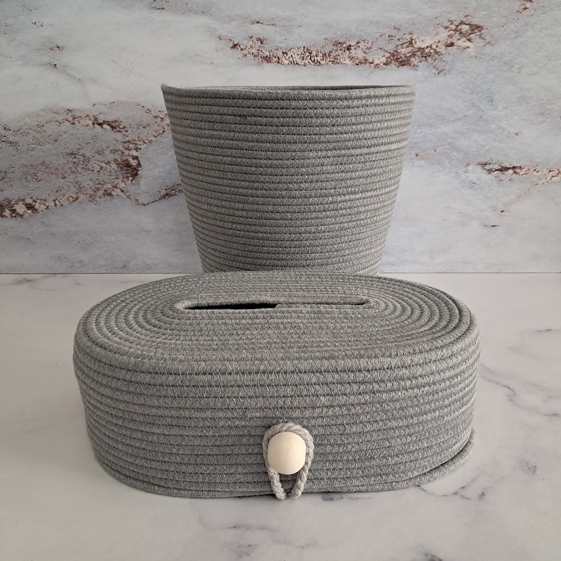 ست سطل و جای دستمال مدل قیطان کد N108