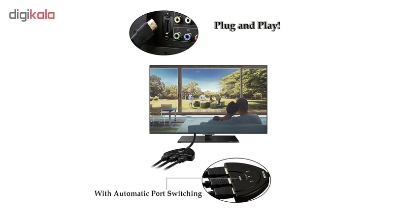 عکس شماره 4 : سوییچ 3 به 1 hdmi مدل 3d-01