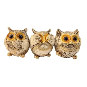 مجسمه مدل جغد کد 906 مجموعه 3 عددی