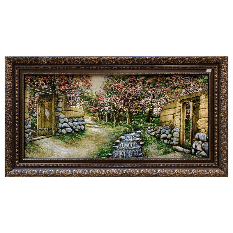 تابلو فرش دستباف مدل کوچه باغ بهار کد 724