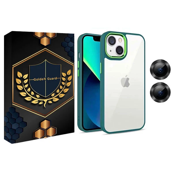 کاور گلدن گارد مدل New_skini مناسب برای گوشی موبایل اپل iphone13 به همراه محافظ لنز دوربین