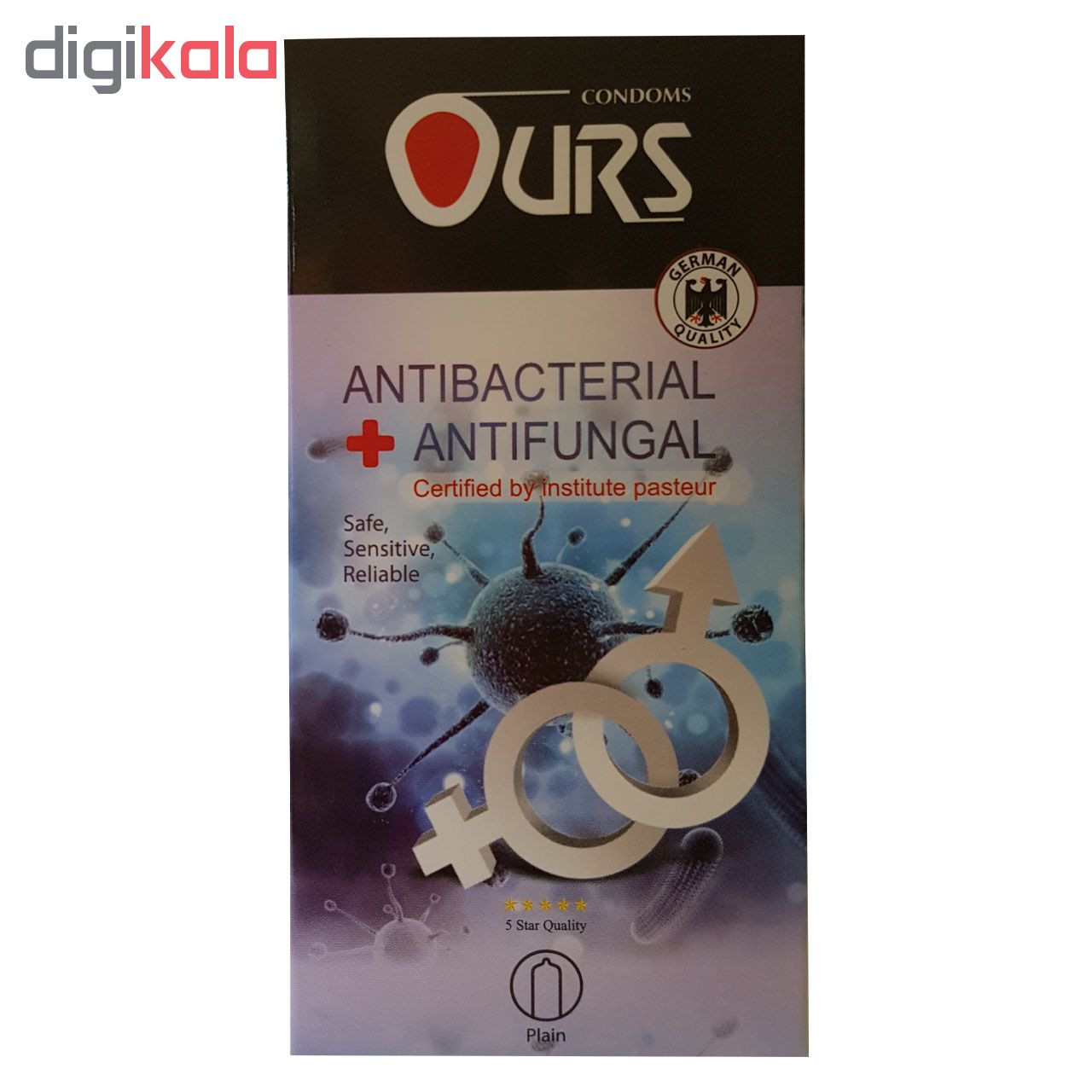 کاندوم اورز مدل Antibacterial and Antifungal بسته 12 عددی