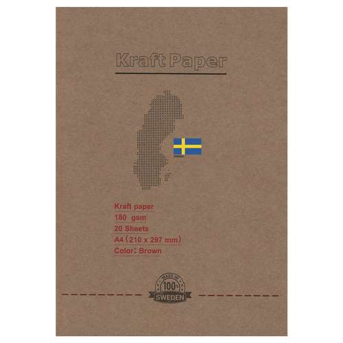 کاغذ کرافت 180 گرمی کد ksw سایز A4 بسته 20 عددی