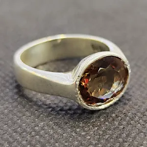 انگشتر نقره مردانه مدل سنگ الکساندریت کد 59