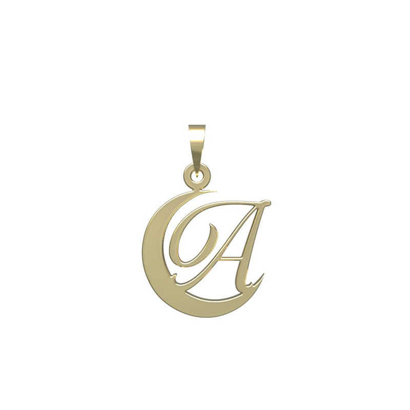 آویز گردنبند طلا 18 عیار زنانه مدوپد مدل A حرف کد PA1-13687