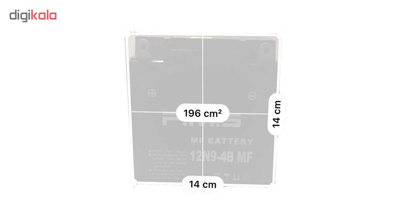 باتری موتور سیکلت پی ام اس مدل 12V9Ah مناسب برای پالس 180 و آپاچی