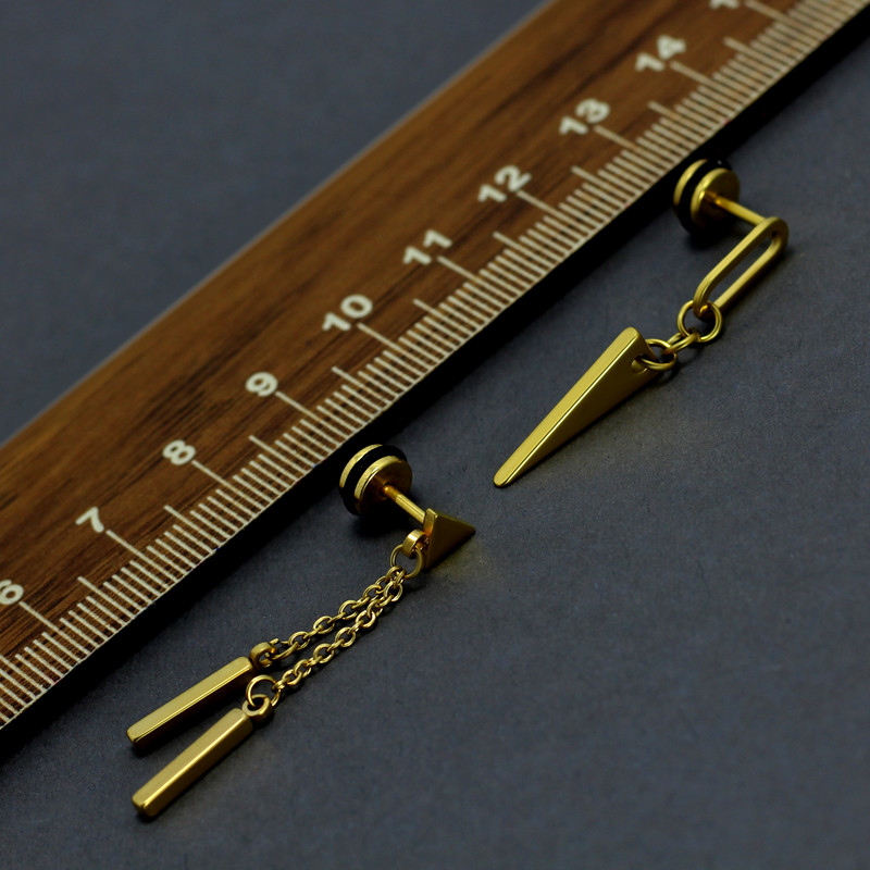 پیرسینگ گوش زنانه پایتخت مدل PS256_GO بسته دو عددی