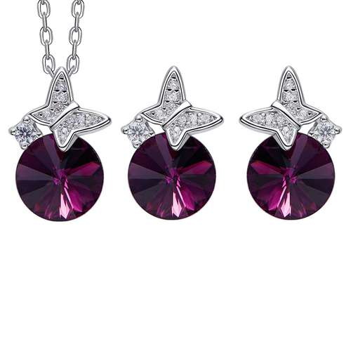 نیم ست نقره زنانه کوبیک مدل QP-8914