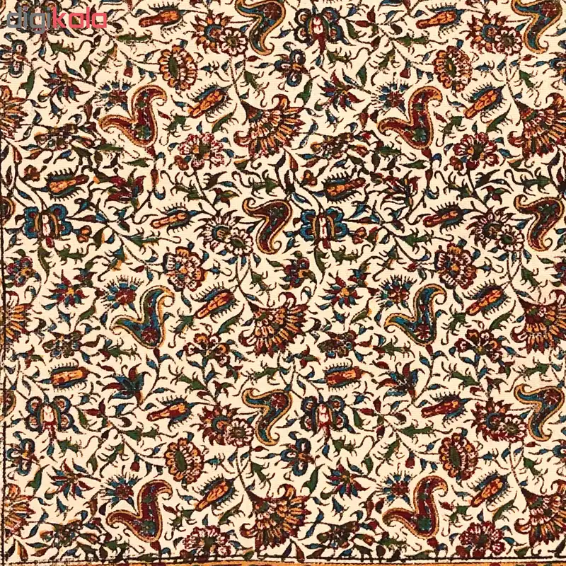 رومیزی قلمکار ممتاز اصفهان اثر عطريان طرح شیپوری مدل G116سایز ۱۰۰*۱۰۰ سانتی متر