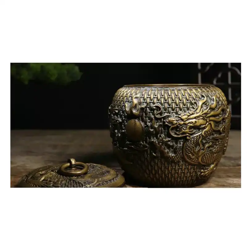 دکوری برنجی مدل قندان طرح اژدها کد A1