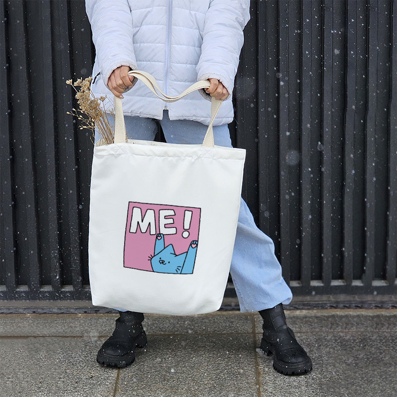 ساک خرید خندالو مدل گربه آبی کد 8592