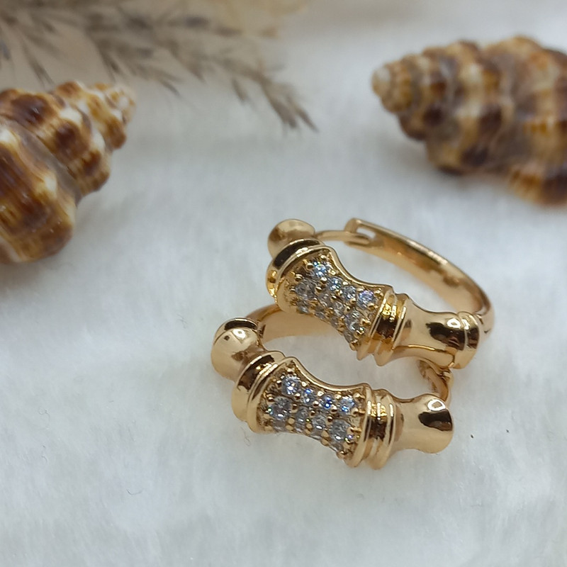 گوشواره زنانه ژوپینگ مدل حلقه ای کد NE 018