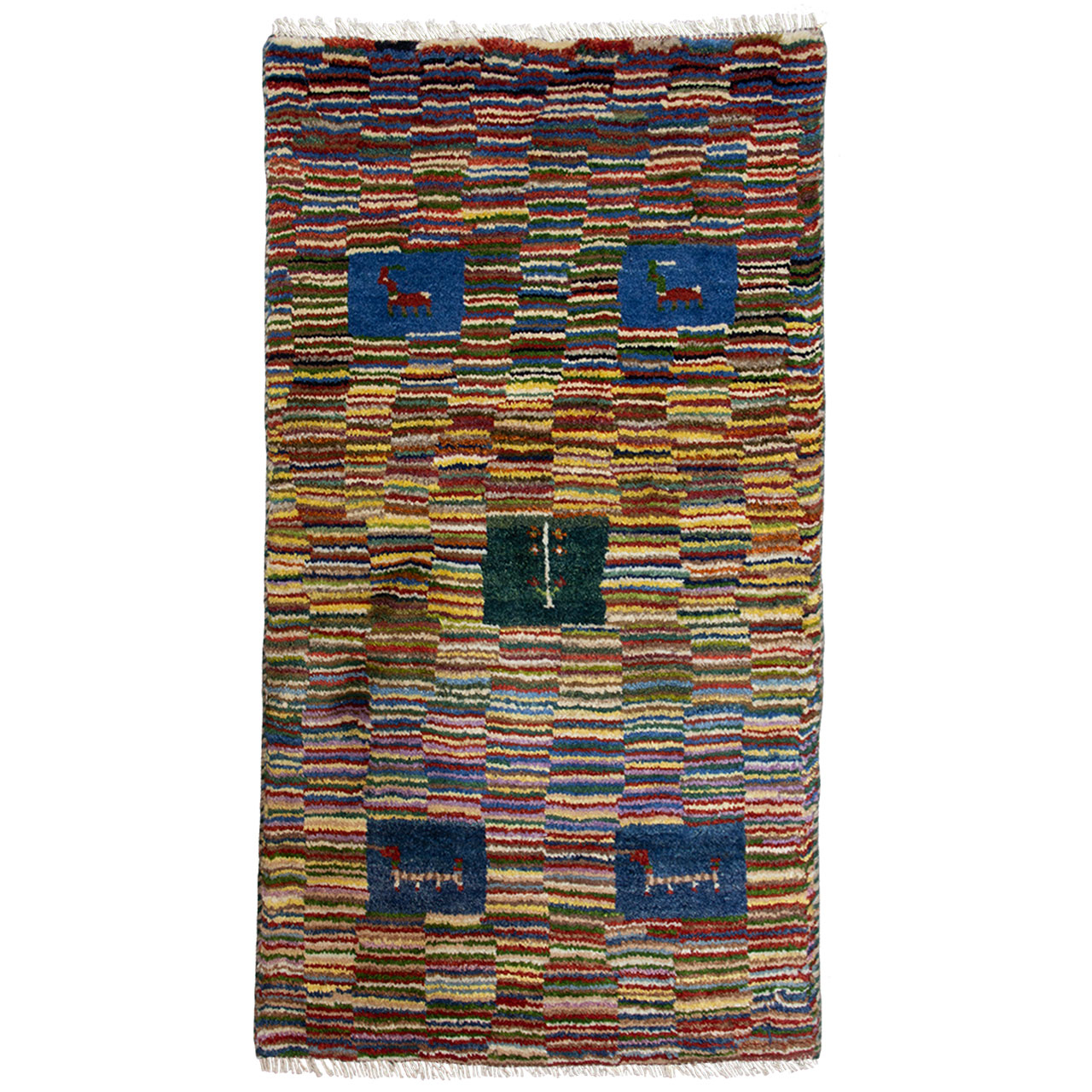 گبه دستباف نیم متری کد 970197