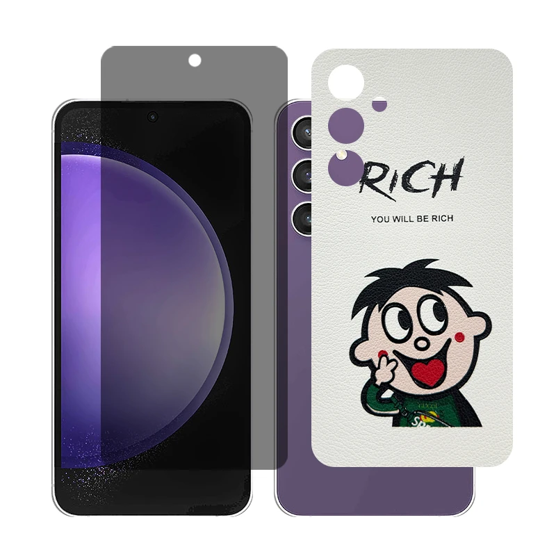  محافظ صفحه نمایش حریم شخصی گلس مدل Together مناسب برای گوشی موبایل سامسونگGalaxy S23 FE به همراه برچسب پوششی پشت گوشی 