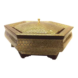 شکلات خوری خاتم لوح هنر طرح شش ضلعی کد 1056