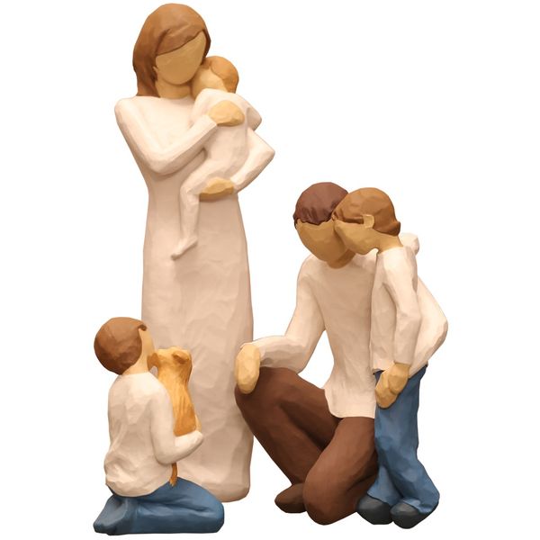 مجسمه امین کامپوزیت مدل Family Grouping کد 565 بسته 3 عددی