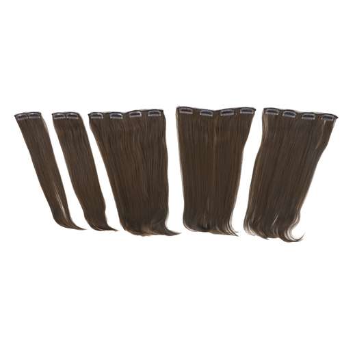 اکستنشن مو صاف و اتو کشیده رنگ قهوه ای طبیعی کد stw20c-6 