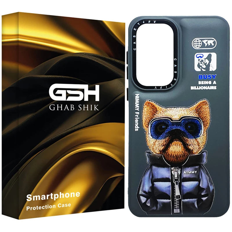 کاور قاب شیک مدل سیلیکونی طرح پوفی مناسب برای گوشی موبایل سامسونگ Galaxy A35 / A35 5G / A55 / A55 5G