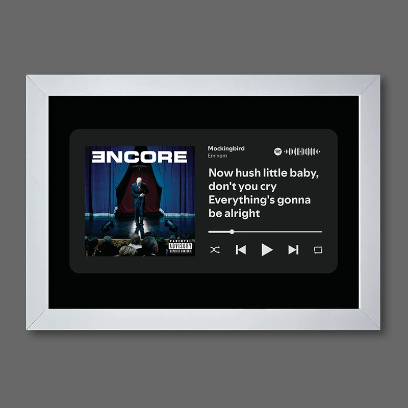 تابلو موزیکال مدل متن دار طرح Mockingbird by Eminem