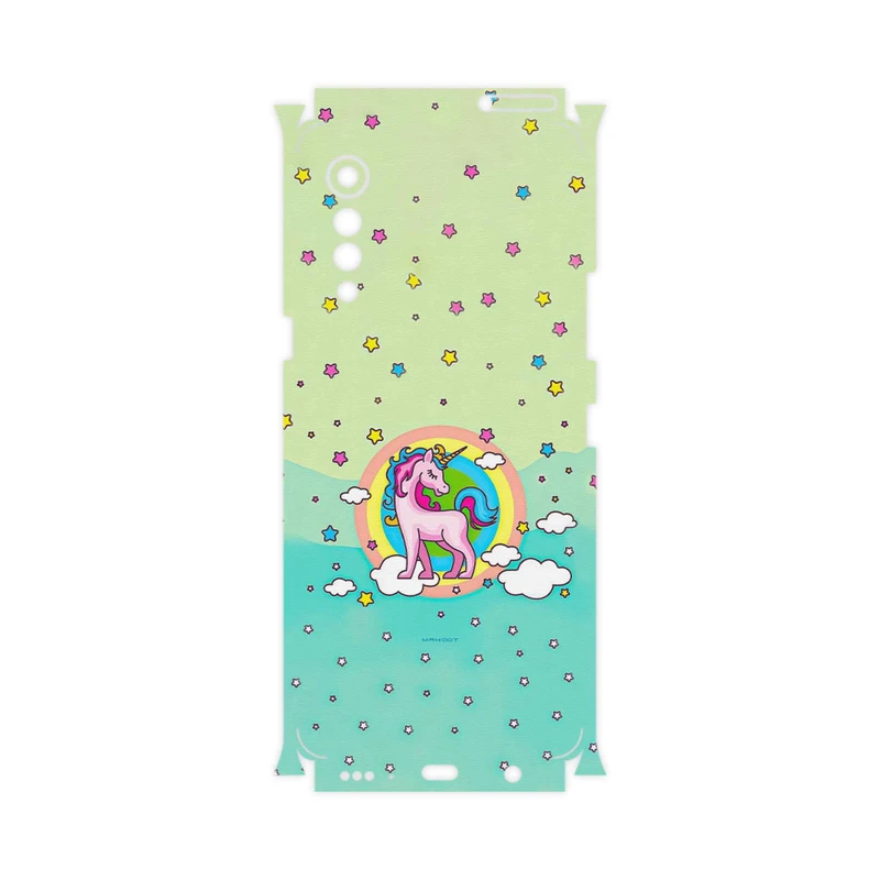 برچسب پوششی ماهوت مدل Rainbow unicorn adventure-FullSkin مناسب برای گوشی موبایل ال جی Velvet 5G