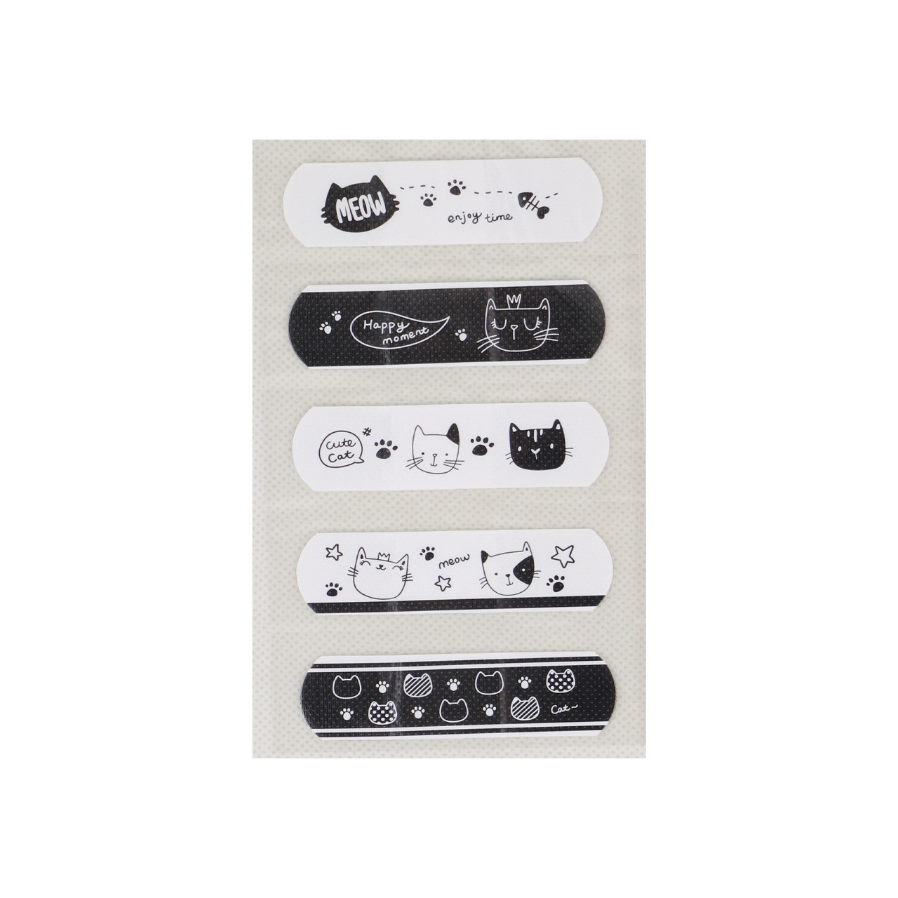چسب زخم مدل فانتزی طرح گربه کیوت کد 033 بسته 5 عددی