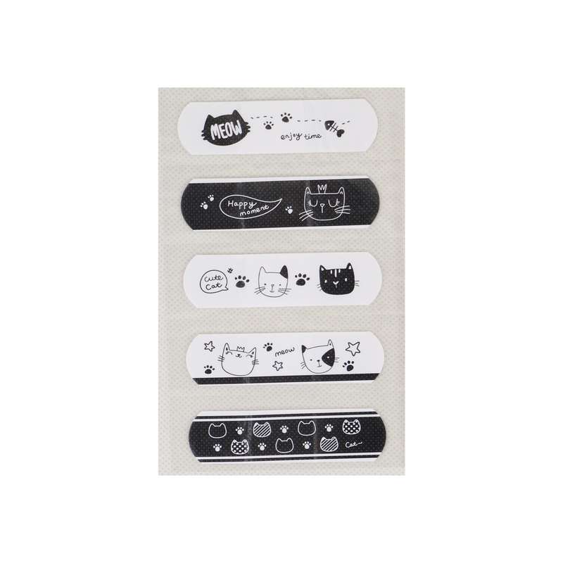 چسب زخم مدل فانتزی طرح گربه کیوت کد 033 بسته 5 عددی
