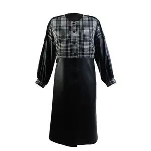 پالتو زنانه مدل چرم بلند